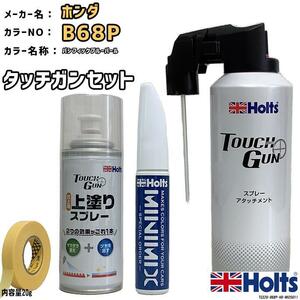 タッチガン タッチアップペン ホンダ B68P パシフィックブルーパール 上塗りスプレー セット Holts MINIMIX