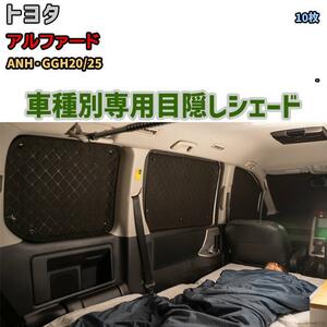 目隠し アルミシェード 1台分 トヨタ アルファード ANH・GGH20/25 アウトドア 車中泊 目隠し 防災