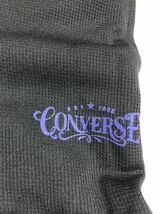 CONVERSE コンバース 美濃屋 ロゴプリント ポリエステル100 黒 LL サイドシャーリング たゆみ クロップドパンツ ブラック×紫 約86～118cm_画像3