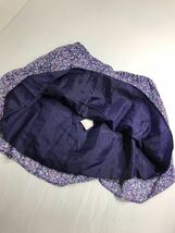 BEAUTY & YOUTH ビューティーアンド ユース ユナイテッドアローズ 日本製 表裏100 ライニング付き 紫 花柄 ミニスカート 約67～86cm_画像9