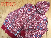 ★エトロ ETRO★メンズ 総柄スウェット フーディジップジャケット イタリア製★R50709063A_画像1