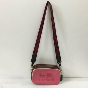 TEI【現状渡し品】 COACH コーチ SHOULDER BAGショルダーバッグ LEATHERレザー F72704 PINK ピンク 〈180-230708-TS-9-TEI〉