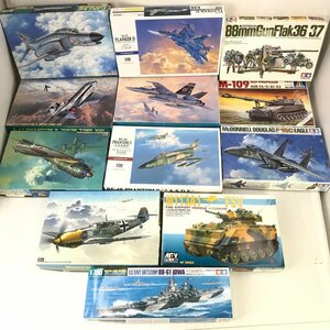 FUZ【現状渡し品】 タミヤ ハセガワ 他 ミリタリー系 戦艦 航空機 プラモデル つめあわせ 未組み立て品 〈59-230723-0Y-17-FUZ〉