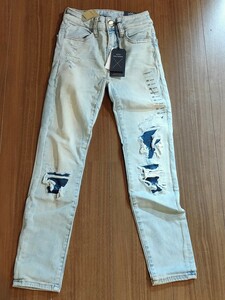 【送料無料】新品 タグ付き インディゴ ストレッチ　アメリカン・イーグル AMERICAN EAGLE スキニーデニム リメイク 定価6.990円　00サイズ