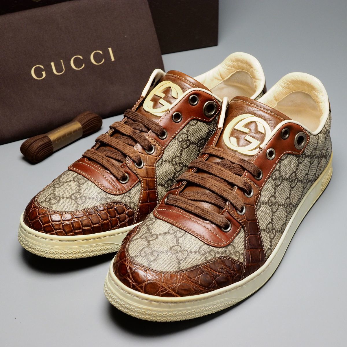 Yahoo!オークション -「[gucci] ggスプリーム スニーカー」の落札相場