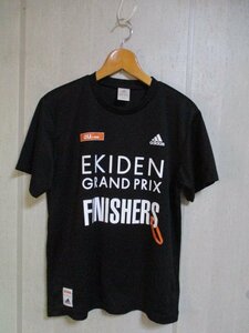 e757　アディダス　au　駅伝　GRAND　PRIX　FINISHERS　Tシャツ　M　黒　25-8　