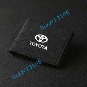 ◆ Toyota Toyota ◆ Black ◆ Card Case License Card Case Case File File Case Case Rigation Heress Brand Thin Caffice Кожаный тип