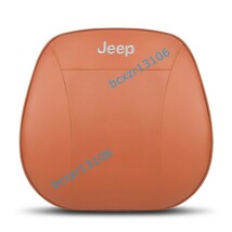 ジープ JEEP ☆車用ネックパッド1個+腰クッション1個 セット レザー 記憶 通気性 弾性 疲れ防止 ヘッドレスト 磁石入り カー用品 ブラウン_画像4