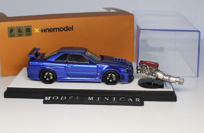 △全開閉!世界限定688台!One Model x PGM 1/43 日産 NISSAN GTR R34