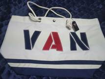 　 VAN JAC 　VAN刺繍マリントートバッグ　ホワイト　　　新品未使用 　　　アイビー　トラディショナル_画像1