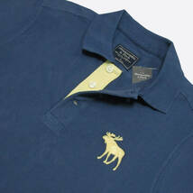 ★SALE★Abercrombie & Fitch/アバクロ★ビッグアイコンポロシャツ (Medium Blue/Lemon/S)_画像4