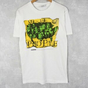 【値下げ対象外】 USA製 90's June Jordan THE PEOPLE 詩人プリントTシャツ M コットン 白 ホワイト The Progressive Magazine 古着