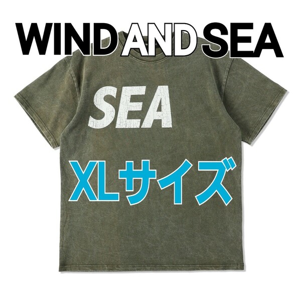 WINDASEA★SEA (CRACK-P-DYE) S/S Tee XLサイズ XLarge Olive オリーブ SEA Logo ロゴ Tシャツ ウィンダンシー