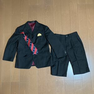 BCcollection スーツ上下＋ネクタイ＆シャツ◆男児 卒園式 卒業式 入学式 セットアップ◆サイズ120-130