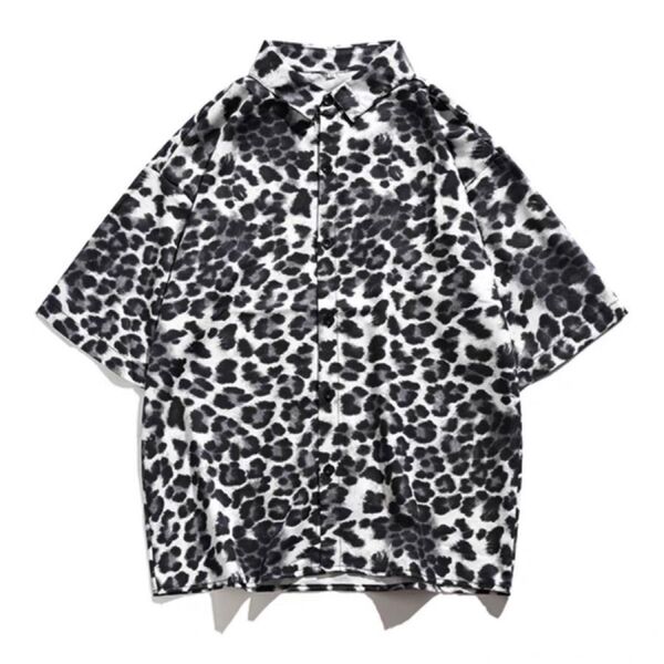 【新品】WHITE PANTHER SHIRT 総柄 半袖シャツ 柄シャツ ALOHA