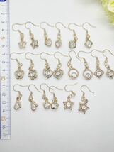 No.207-5 金具変更○アクリルストーンのシンプルピアス♪クリア ＃マスクチャーム イヤリング ハンドメイド アクセサリー_画像4