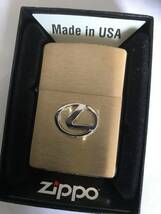 【Spx】LEXUS／ZIPPO 真鍮製　ジッポライターゴールド／USA製・新品！即決！_画像2