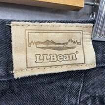 L.L.Bean USA製 ブラック ジップフライ テーパード デニムジーンズパンツ 秋冬 裏地あり 12 実寸W29in USA 海外輸入 古着 SK10576_画像6