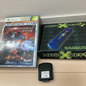 xbox Asia version MECHASSAULTmeka monkey to machine ...[PLATINUM HITS] ( domestic version body operation possible ) + MEGA X KEY mega X key 