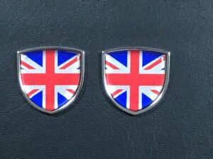 【送料無料】2枚 エンブレム イギリス 国旗 車 シール ステッカー ユニオンジャック ピラー サイド MINI ベントレー クーパー ジャガー