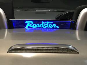 Valkyrie style ロードスターNC専用NCEC　 ウィンドディフレクター バージョンS Roadster 文字 LEDブルー リモコン付き:::::::