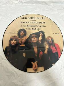 ◎K181◎LP ピクチャー レコード ニューヨーク・ドールズ NEW YORK DOLLS Featuring JOHNNY THUNDERS/LOOKING FOR A KISS/オランダ盤