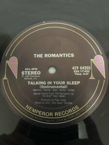 ◎K667◎LP レコード STERLING刻印/The Romantics/Talking in Your Sleep/US盤