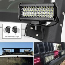 12V~24V兼用 288W ジムニー ランクル 2個 フォグランプ LED ワークライト 作業灯 7インチ 投光器 前照灯 4P144W 照明 トラック 28800LM_画像9