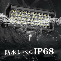 送料込.. LED ワークライト 12V~24V兼用 288W 作業灯 投光器 前照灯 4P144W 照明 トラック 28800LM フォグランプ ジムニー ランクル 2個_画像3