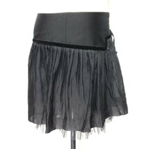 JILL STUART ジル スチュアート ブラック 裾チュールレース スカート サイズ4（約XLサイズ相当） タグ付き未使用 日本製_画像2