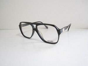 02◆年代物　デッドストック　ビンテージ　ENA　ORION　エナ　オリオン　ツーブリ　ブラック　眼鏡　未使用品