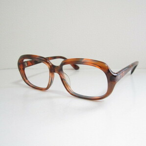 03◆1950's デッドストック ビンテージ 5枚丁番 セルロイド CORONA フィーリア ブラウン系 グラデーション 眼鏡 保管品の画像1