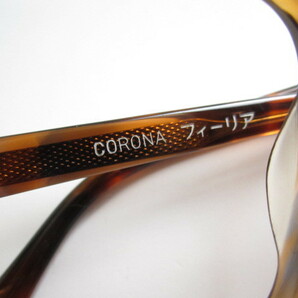 03◆1950's デッドストック ビンテージ 5枚丁番 セルロイド CORONA フィーリア ブラウン系 グラデーション 眼鏡 保管品の画像3