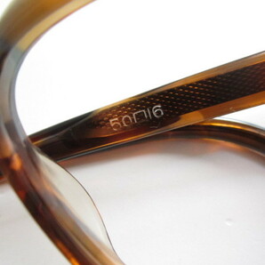 03◆1950's デッドストック ビンテージ 5枚丁番 セルロイド CORONA フィーリア ブラウン系 グラデーション 眼鏡 保管品の画像4