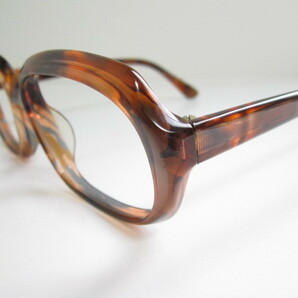 03◆1950's デッドストック ビンテージ 5枚丁番 セルロイド CORONA フィーリア ブラウン系 グラデーション 眼鏡 保管品の画像6