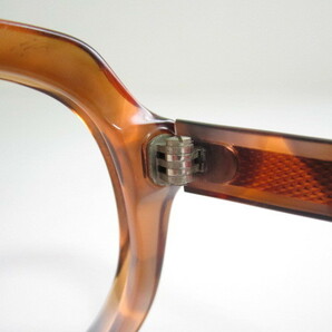 03◆1950's デッドストック ビンテージ 5枚丁番 セルロイド CORONA フィーリア ブラウン系 グラデーション 眼鏡 保管品の画像7