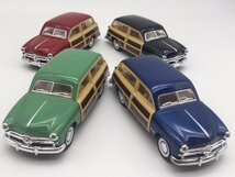 1台売り ブラック 1/40 1949 Ford Woody Wagon ミニカー フォード ウッディ ワゴン 車 プルバック おもちゃ インテリア 外車_画像2