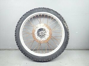 βEF26-2 カワサキ KL250R KL250D (S60年式) 絶版！ 純正 フロントホイール 振れ無し！右側にリム打ち有り！タイヤは要交換で！