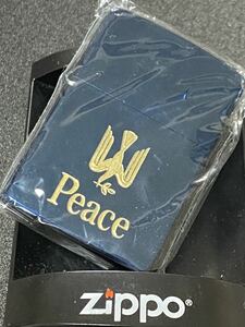 zippo ピース ブルーチタン ヴィンテージ 限定品 希少モデル 2000年製 Peace ゴールド刻印