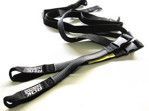 ROK straps ストレッチストラップ MC ブラック ストラップ長：450mm～1500mm/幅：25mm 2本セット 米国製