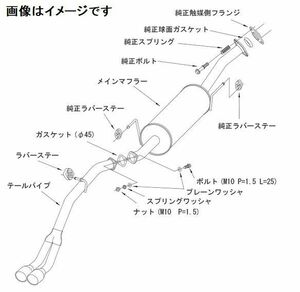 自動車関連業者直送限定 HKS リーガル マフラー SUZUKI エブリィワゴン ABA-DA64W K6A TURBO (31013-AS014)