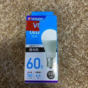 バーベイタム (Verbatim) LDA6DE17GLV4 昼光色 LED電球 E17口金 60形 760lm