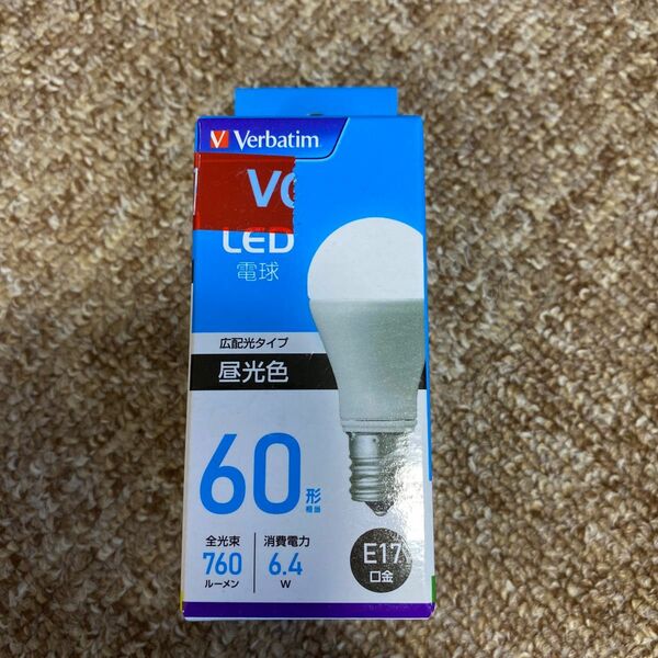 バーベイタム (Verbatim) LDA6DE17GLV4 昼光色 LED電球 E17口金 60形 760lm