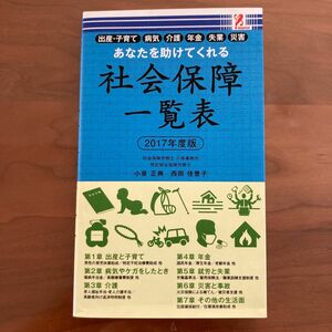 あなたを助けてくれる社会保障一覧表2017年度版