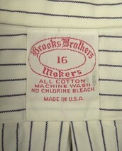 80s ヴィンテージ USA製 BROOKS BROTHERS ブルックスブラザーズ MAKERS オックスフォード 半袖 BDシャツ ストライプ VINTAGE 80年代_画像2
