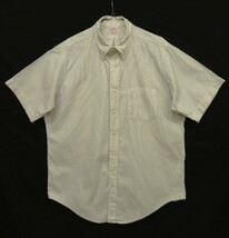 80s ヴィンテージ USA製 BROOKS BROTHERS ブルックスブラザーズ MAKERS オックスフォード 半袖 BDシャツ ストライプ VINTAGE 80年代_画像1