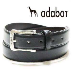 《adabat アダバット》新品 牛革 レザーベルト 99cmまで対応 サイズ調整可 ビジネス プレゼント 黒 A8359
