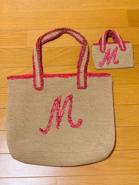 サマンサタバサ トートバッグ2点セット イニシャルM
