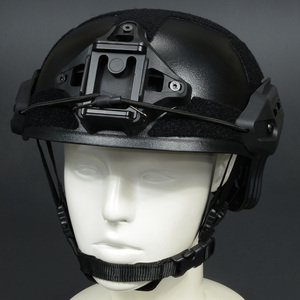タクティカルヘルメット FLUXタイプ 樹脂製 M-LOK規格ヘルメットレール [ ブラック ] ミリタリーヘルメット