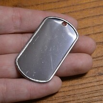 ドッグタグ プレート 鏡面 ステンレス 8381 | ドックタグ 認識票 DOG TAG つやあり 艶あり つやなし_画像3